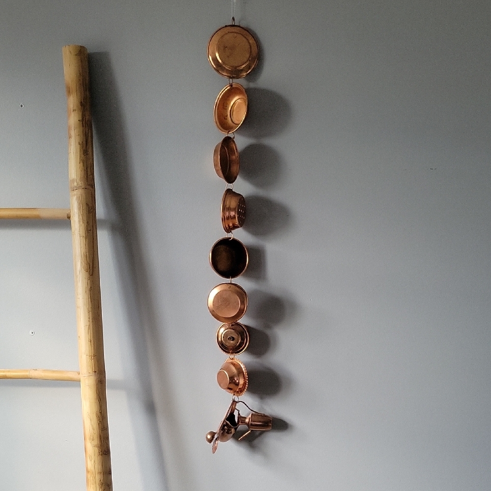 Adorable Miniature Copper Pot Wall Hanging Decor